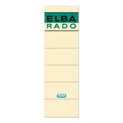 ELBA Ordner-Rückenschild "rado" kurz, 8 cm, chamois, 10 Schildern
