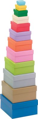 Geschenkschachtel bunt blanco FOLIA 3109 12tlg