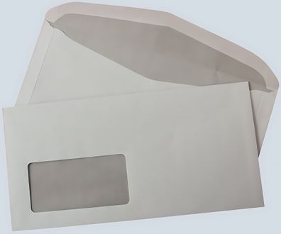 Büroring Kuvertierumschl. C6/5, 80g 114 x 229mm, Nassklebend, weiß mit