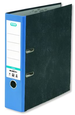 ELBA Ordner "smart Original" Wolkenmarmor, Rückenbreite 8 cm, blau