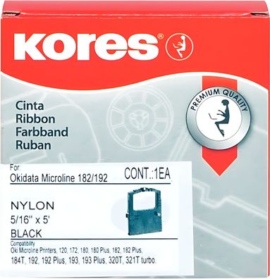 Farbband R9/409HDR schwarz für OKI ML182, 192, 320, 390 ua