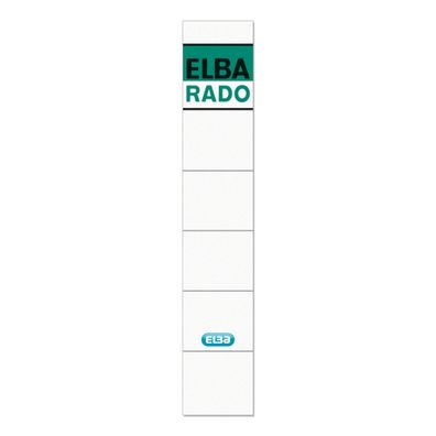 ELBA Ordner-Rückenschild "rado" kurz, 5 cm, weiß, Aufdruck, 10 Schild