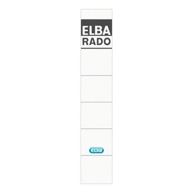 ELBA Ordner-Rückenschild "rado" kurz, 5 cm, weiß, 10 Schildern