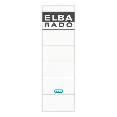ELBA Ordner-Rückenschild "rado" kurz, 8 cm, weiß, 10 Schildern