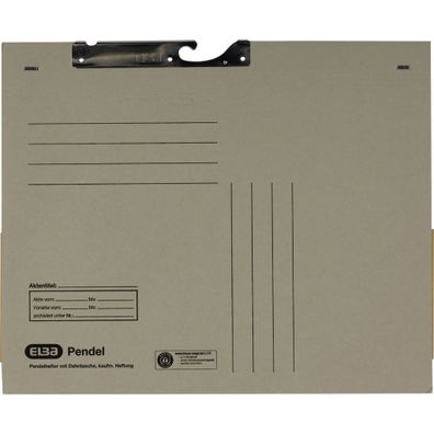 ELBA Pendelhefter A4, aus 320 g/m² kaufm. Heftung und Dehntasche grau