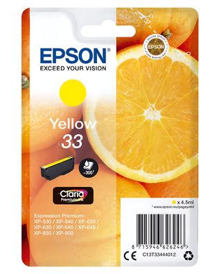 Tintenpatrone T3344 (33) gelb für Expression Premium XP-530
