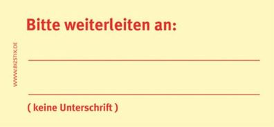 Haftnotizen 75 x 35 mm, gelb Bitte weiterleiten an