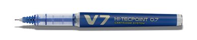 Tintenroller Hi-Tecpoint V7, 0,4mm, blau, Kappenmodell, mit Flüssig