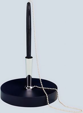 Kugelschreiberständer mit Kuli sw Stabil