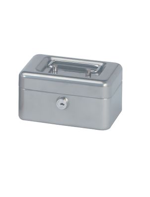 Geldkassette 152x125x81mm silber Sicherheitszylinderschloss mit 2