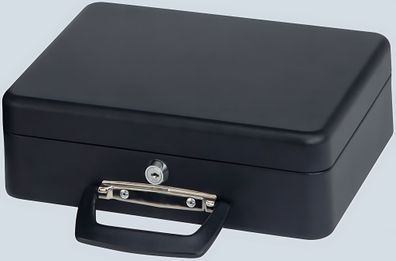 Geldkassette 300x255x93mm schwarz Sicherheitszylinderschloss m. 2