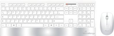 Funk-Tastatur-/Maus-Set Highline Serie, QWERTZ, weiß/silber