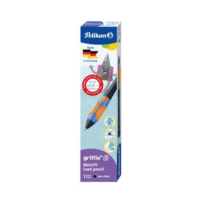 Pelikan Bleistift griffix B2NBKR NeonBlack für Rechtshänder in FS
