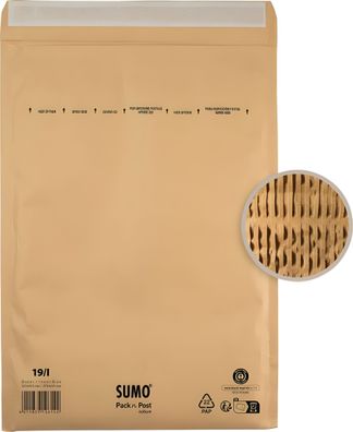 Papierpolstertasche 1519, 295 x 445 mm, braun, 1 Packung = 75 Stück