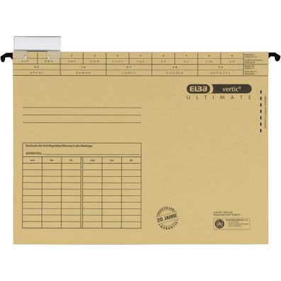 ELBA Hängemappe für ca. 330 DIN A4-Blätter, naturbraun