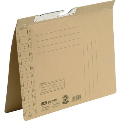 ELBA Pendelhefter A4, aus 230 g/m² Natronkarton kaufm Heftg naturbraun