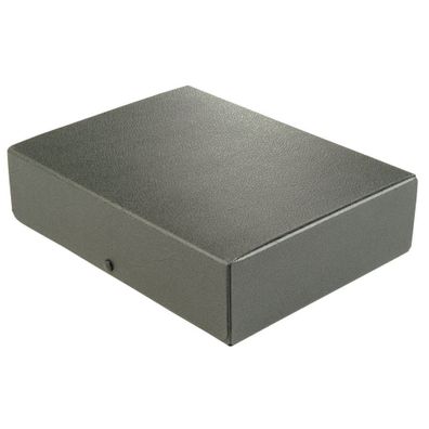 Dokumentenmappe A4, 1,4 mm starker Hartpappe (RC), 8 cm schwarz