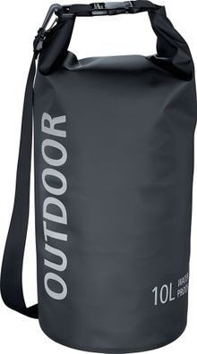 Outdoortasche, 10 Liter, wasserdicht, schwarz