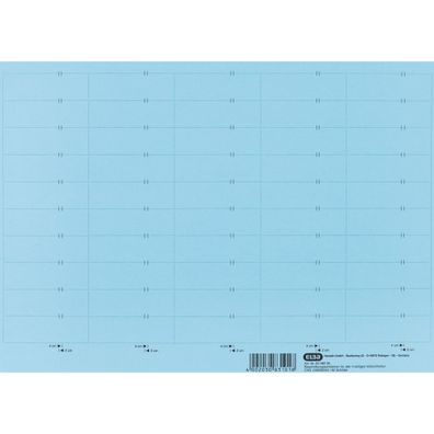 Beschriftungsschildchen für Vertic 10 BLatt mit 50 Schildchen, blau