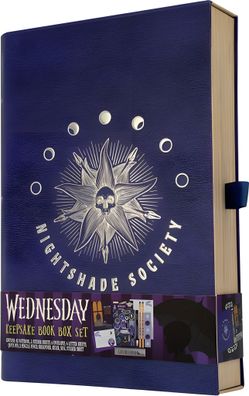 Geschenkebox Nightshade Wednesday Prägung mystischen Symbols lila