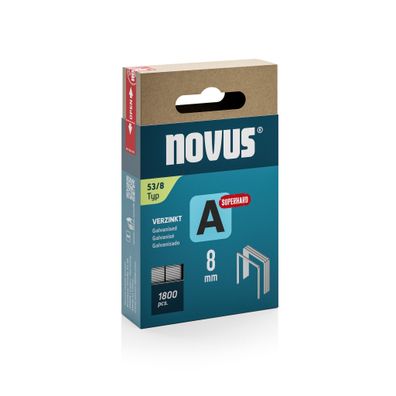 Novus Feindrahtklammern A Typ 53/8 1.800 Stück, Schenkellänge 8 mm