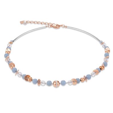 Coeur de Lion Halskette 4993/10-0720 Twistedpearls hellblau