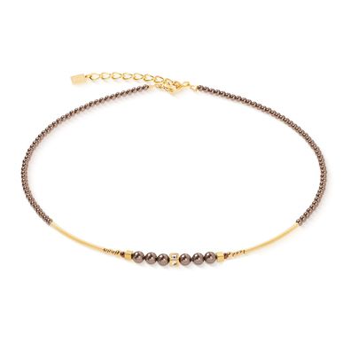 Coeur de Lion Halskette 4312-10-1100 Shimmering Princess Pearls Gold, Braun
