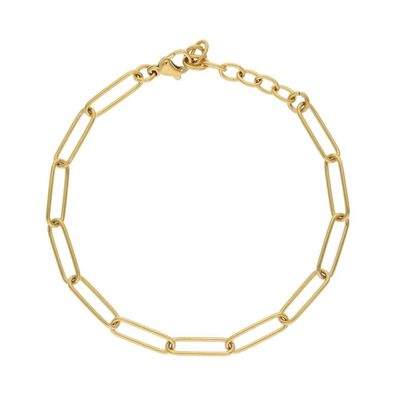 JuwelmaLux modisches Gliederarmband Edelstahl Gold plattiert JL16-03-0748