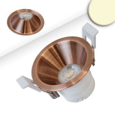 ISOLED LED Einbaustrahler BACK60 rosegold rund 5W CRI90 2700K rückversetzt UGR<12 d