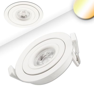 ISOLED LED Einbaustrahler SUNSET mit variabler Tiefe weiß 9W 45° 2000-2800K Dimm-to