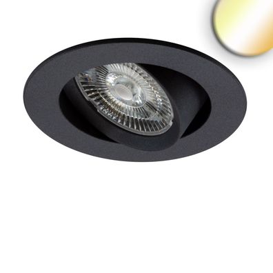 ISOLED LED Einbauleuchte Slim68 Alu schwarz rund 6W|6W 24V DC weißdynamisch 2700-57