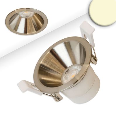 ISOLED LED Einbaustrahler BACK60 nickel geb. rund 5W CRI90 2700K rückversetzt UGR<1