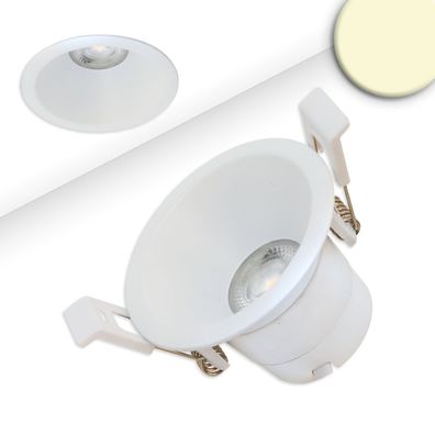 ISOLED LED Einbaustrahler BACK60 weiß matt rund 5W CRI90 3000K rückversetzt UGR<12