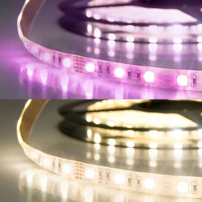 ISOLED LED SIL RGB+WW Flexband 24V DC 19W IP20 4in1 Chip 5m Rolle 60 LED/m