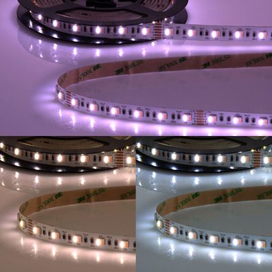 ISOLED LED SIL RGB+WW+KW CCT Flexband 24V DC 19W IP20 5in1 Chip 5m Rolle 60 LED/m