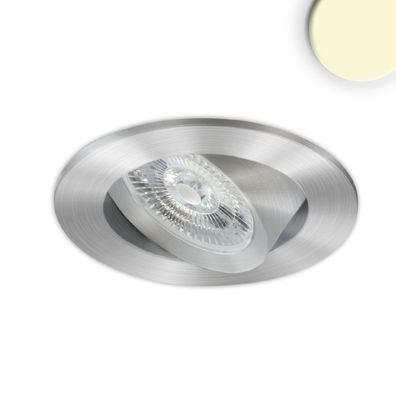 ISOLED LED Einbauleuchte Slim68 MiniAMP Alu gebürstet rund 8W 24V DC warmweiß dimmb
