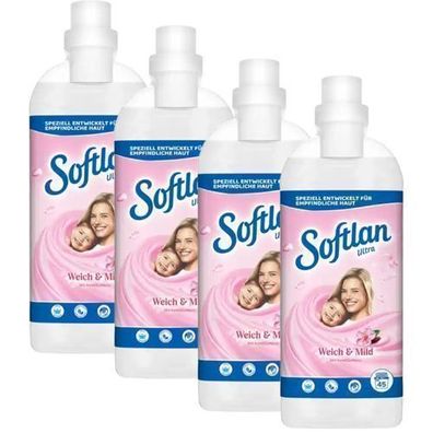 Softlan Weich & Mild Weichspüler für 4x45 Wäschen
