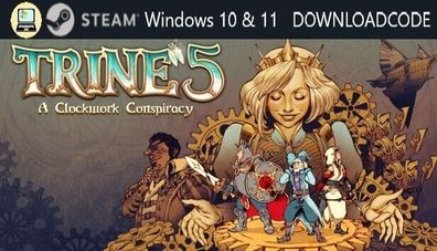 NEU PC Computer Spiel Trine 5 A Clockwork Conspiracy für Windows 10 11 STEAM Key