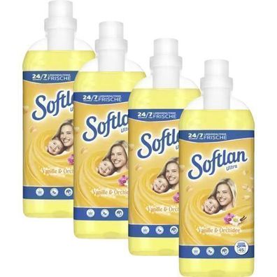 Softlan Vanille & Orchidee 3D Weichspüler, 4 x 45 Wäschen