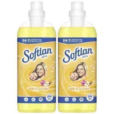 Softlan Vanille & Orchidee 3D Weichspüler 2x45 Wäschen