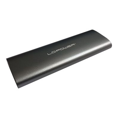 LC-Power LC-M2-C-MULTI-2 M.2-SSD-Gehäuse (NVMe und SATA), USB 3.2 Gen.2x1, anthr
