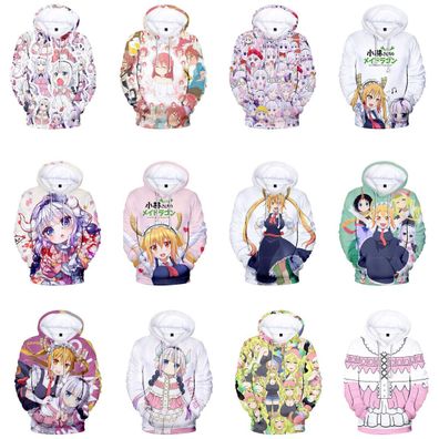 Miss Kobayashi"s Dragon Maid 3D Hoodies Cosplay KannaKamui Sweatshirt Jacke