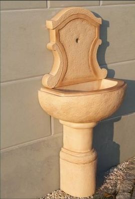 Wandbrunnen Waschbecken Garten Ausgussbecken Gartenspüle Becken Stein AVILLA