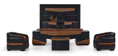 Luxus Büromöbel Hochwertig Arbeitstisch Kommode Sessel Komplettbüro 6tlg