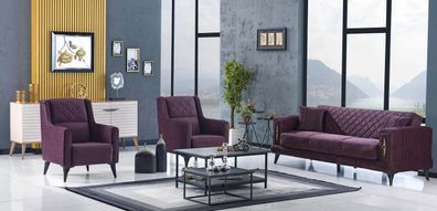 Sofagarnitur Wohnlandschaft Couch Sofa Sitzgruppe Sitzgarnitur Polstermöbel 3tlg