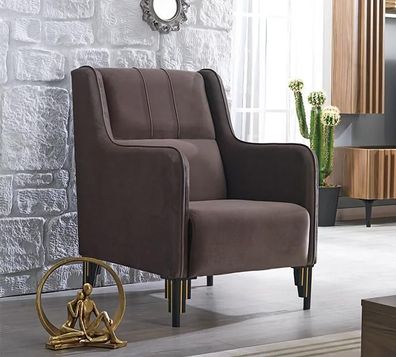 Wohnzimmer Braun Sessel Design Polstermöbel Sitz Modern Einrichtung