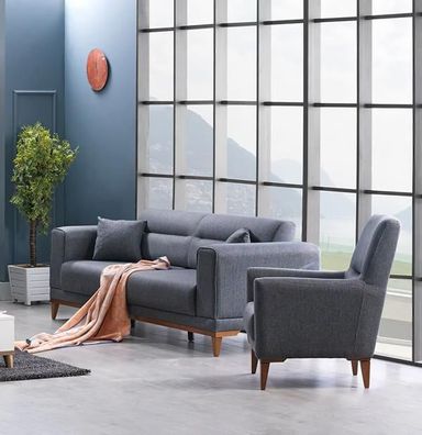 Sofagarnitur Sitzmöbel Couch Polster Set Sitzgarnitur Landschaft 3 + 1 Sitzer