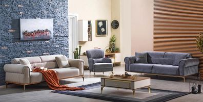 Sitzgarnitur Sofagarnitur Sitzlandschaft Polstermöbel Sofa Couch Loungesofa 3tlg