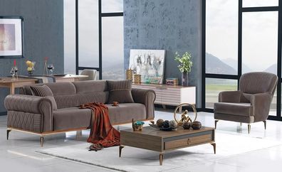 Sofagarnitur Wohnlandschaft Couch Sofa Sitzgruppe Sitzgarnitur Polstermöbel 3 + 1