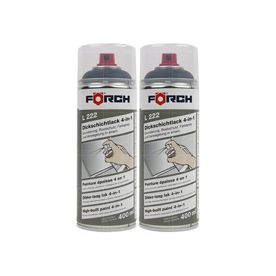 2x FOERCH L222 Dickschichtlack 4-IN-1 0.4 LTR Korrosionsschutz Rostschutz